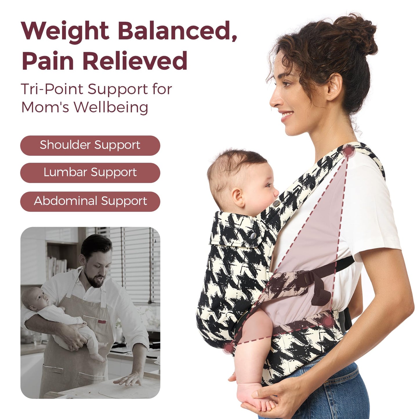 Momcozy Babytrage Ergonomisch Leicht & Bequem bis 20kg