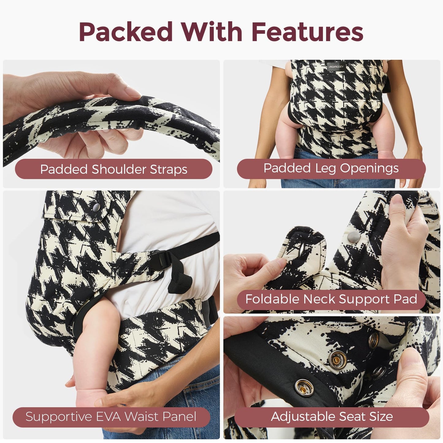Momcozy Babytrage Ergonomisch Leicht & Bequem bis 20kg